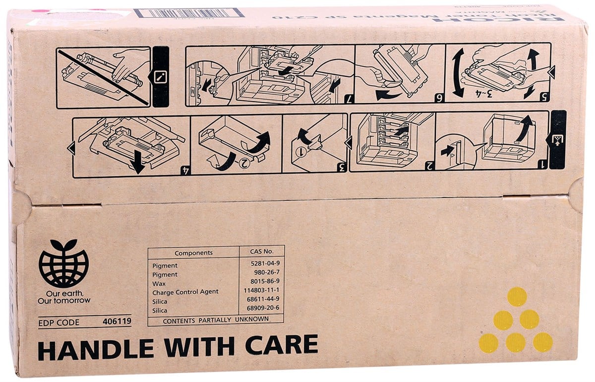 Ricoh SP-C 210 Orjinal Sarı Toner Type 140 CL 1000