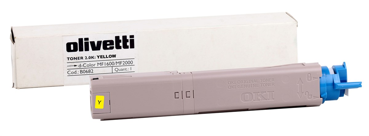 Olivetti D-Color MF 1600-2000 Orjinal Sarı Toner /B0684 OKI C3500-C3520-Mc360