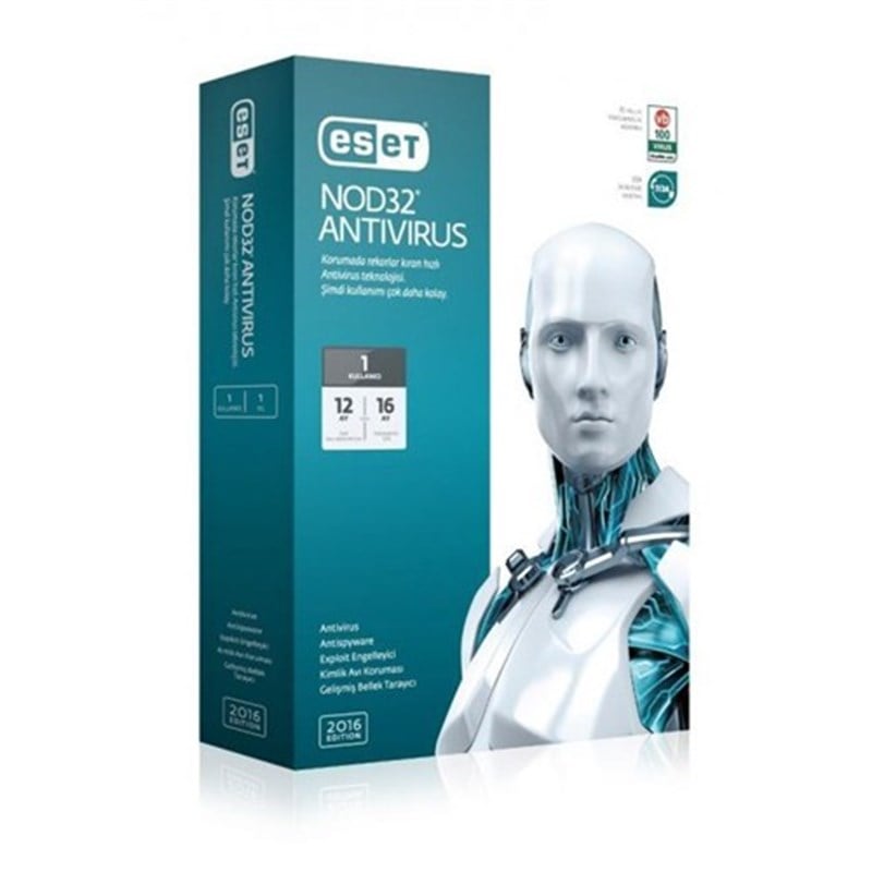ESET NOD32 ANTIVIRUS 1 KULLANICI V9 - 1 YIL