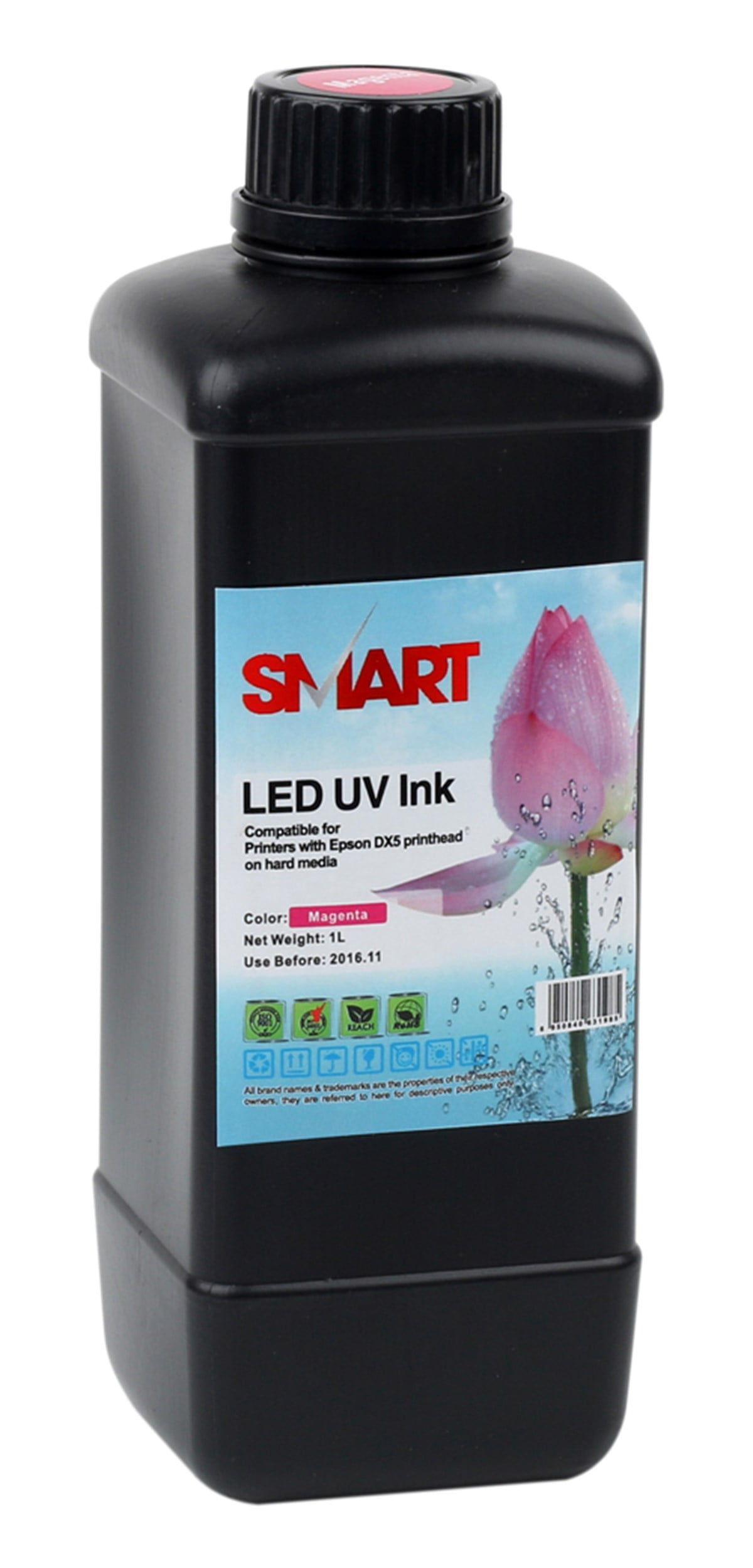 Epson Smart DX-5 Kafa Uyumlu Sert Zemin LED UV Kırmızı Mürekkep (1 Litre)