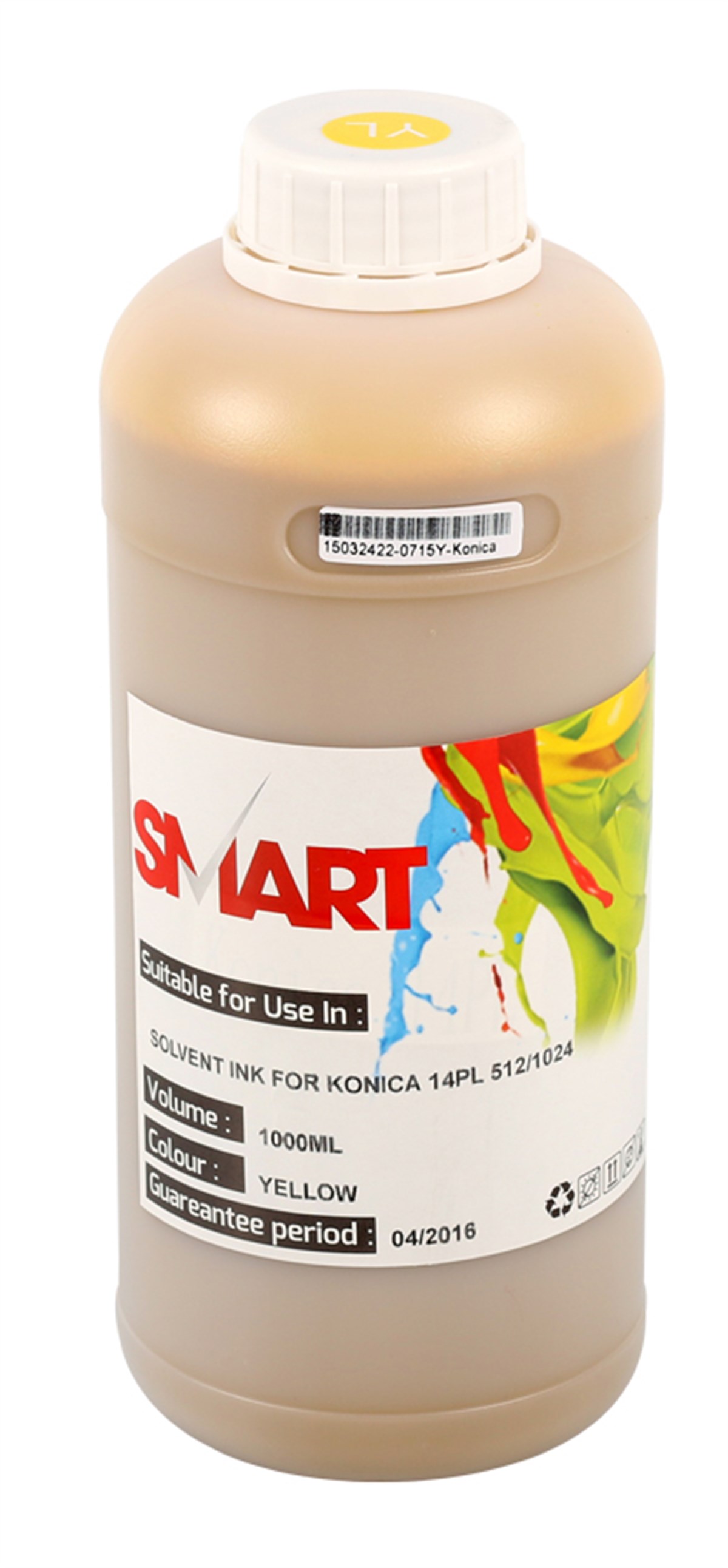 Smart Solvent Mürekkep Sarı Konica 512-1024 Kafa 14PL-15PL-30PL  (1 Litre)