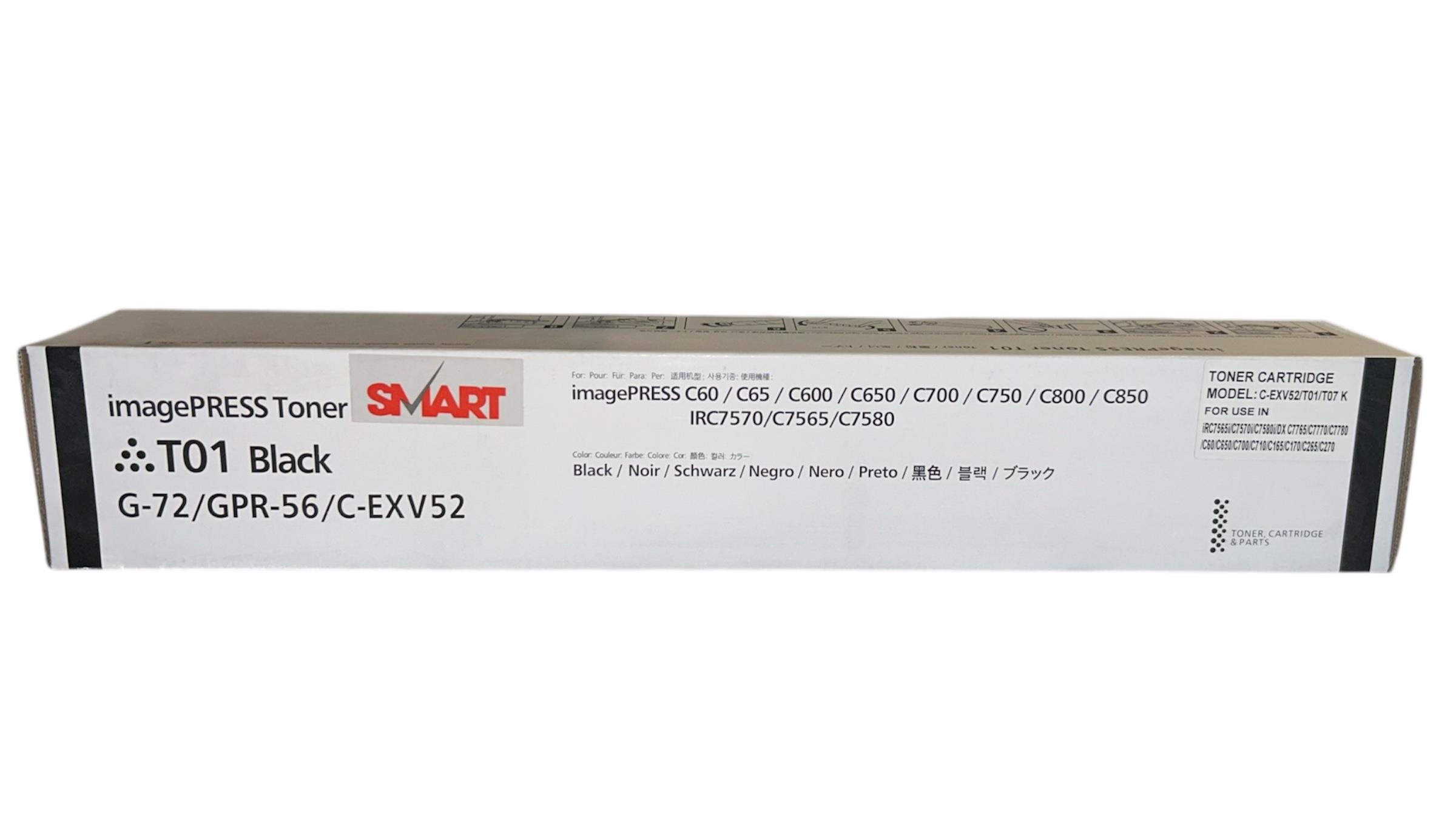 Canon EXV-52 Smart Siyah Toner IR-C 7565 7570 7580 DX 7765 7770 7780 T01 T07