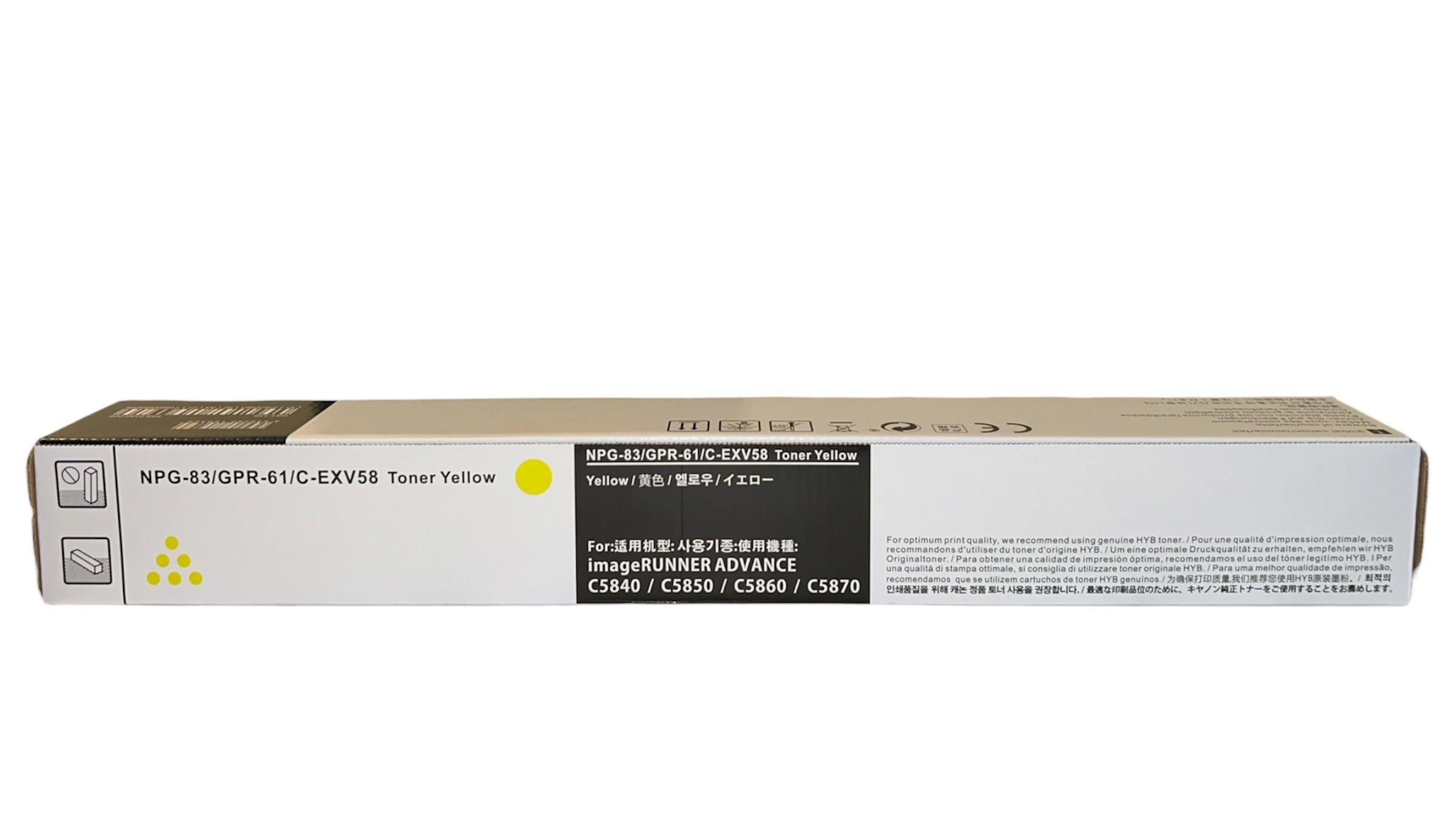 Canon EXV-58 Smart Sarı Toner ADVANCE DX C5840i C5850i C5860i C5870i 60k.