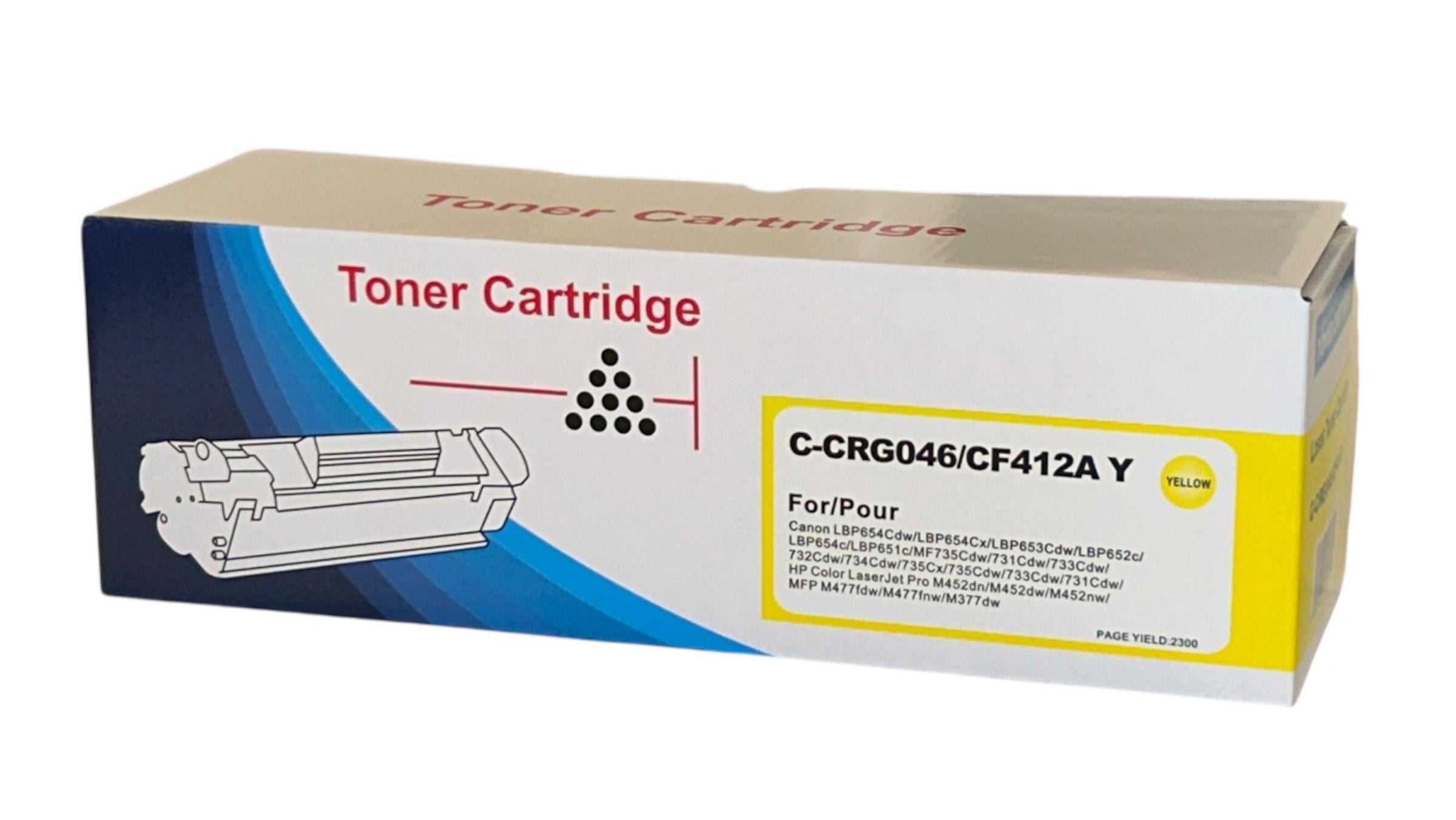 HP CF-412A  CRG-046 Sarı Muadil Toner M-452 M-477 Canon LBP-652 654 MF-731 734