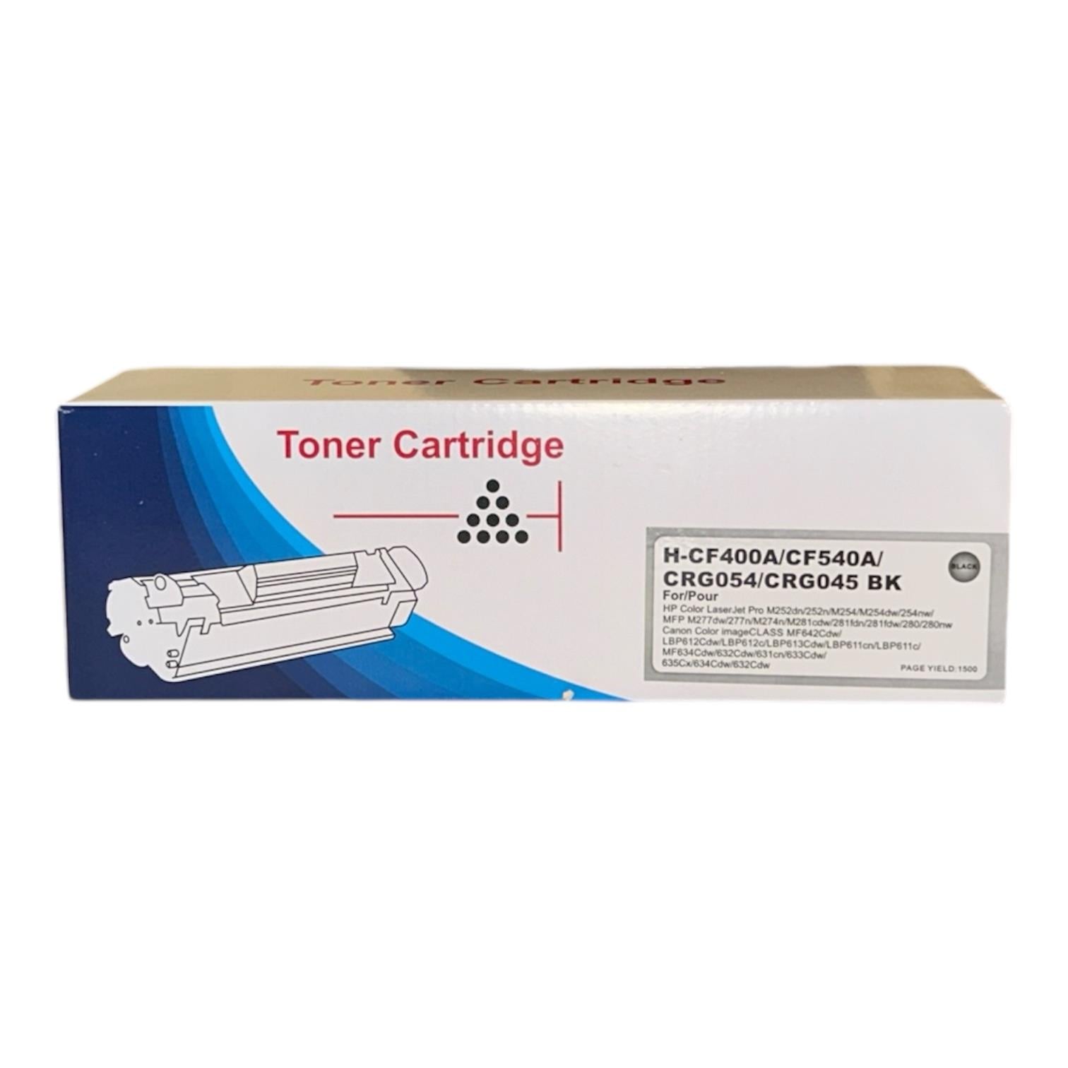 HP CF540A CF400A CRG-045 CRG-054 CRG-067 Siyah Muadil Toner M254 MF635 MF645