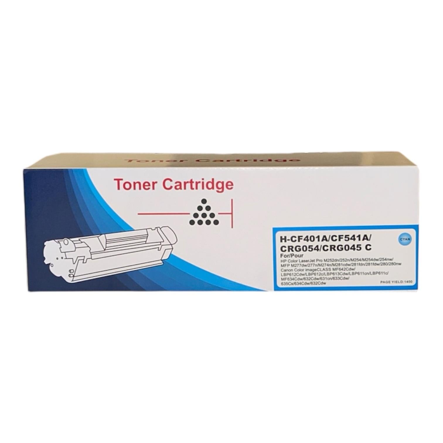 HP CF541A CF401A CRG-045 CRG-054 CRG-067 Mavi Muadil Toner M254 MF635 MF645