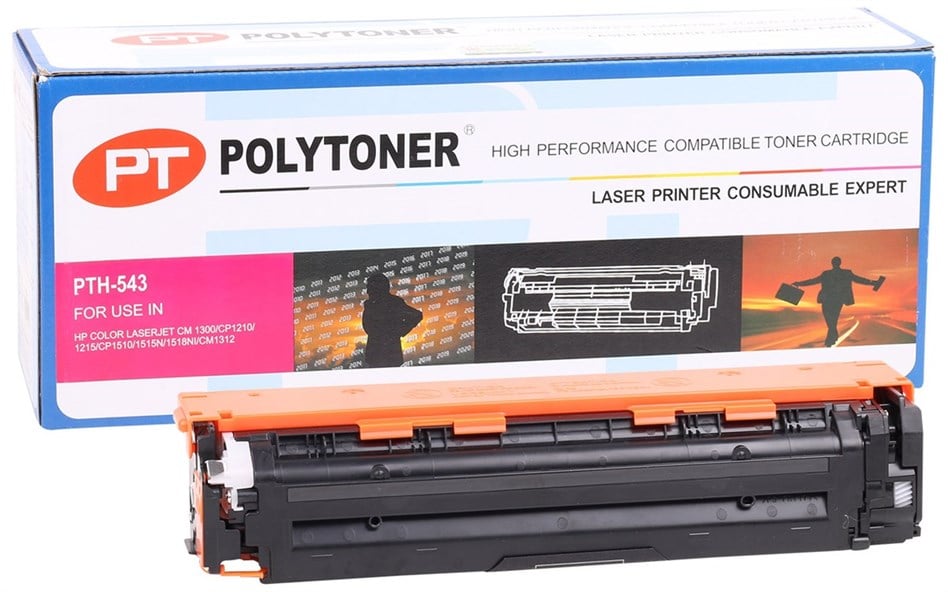 HP POLYTONER Kırmızı CB543A(125A) - CE323A(128A) - CF213A(131A) (CM1415-Pro200)