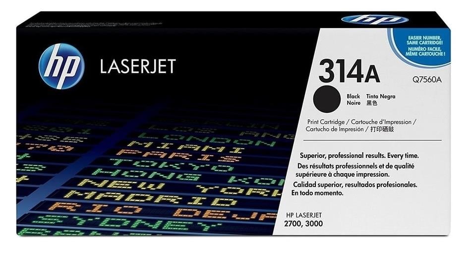 HP Q7560A (314A) Siyah Orjinal Toner - LaserJet 2700 3000