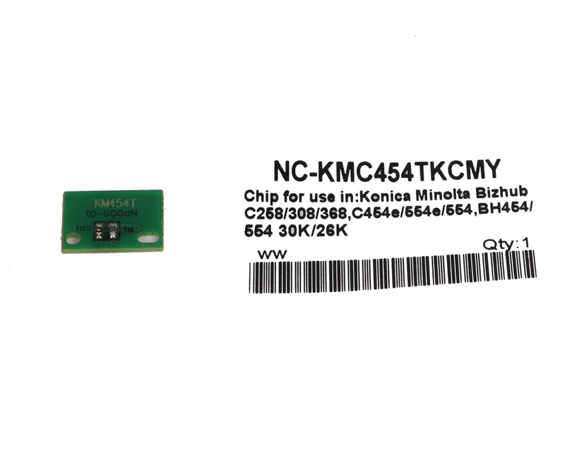 Minolta TN-324/TN-512 C-M-Y-K Toner Chip C258-C308-C368-C454-C554