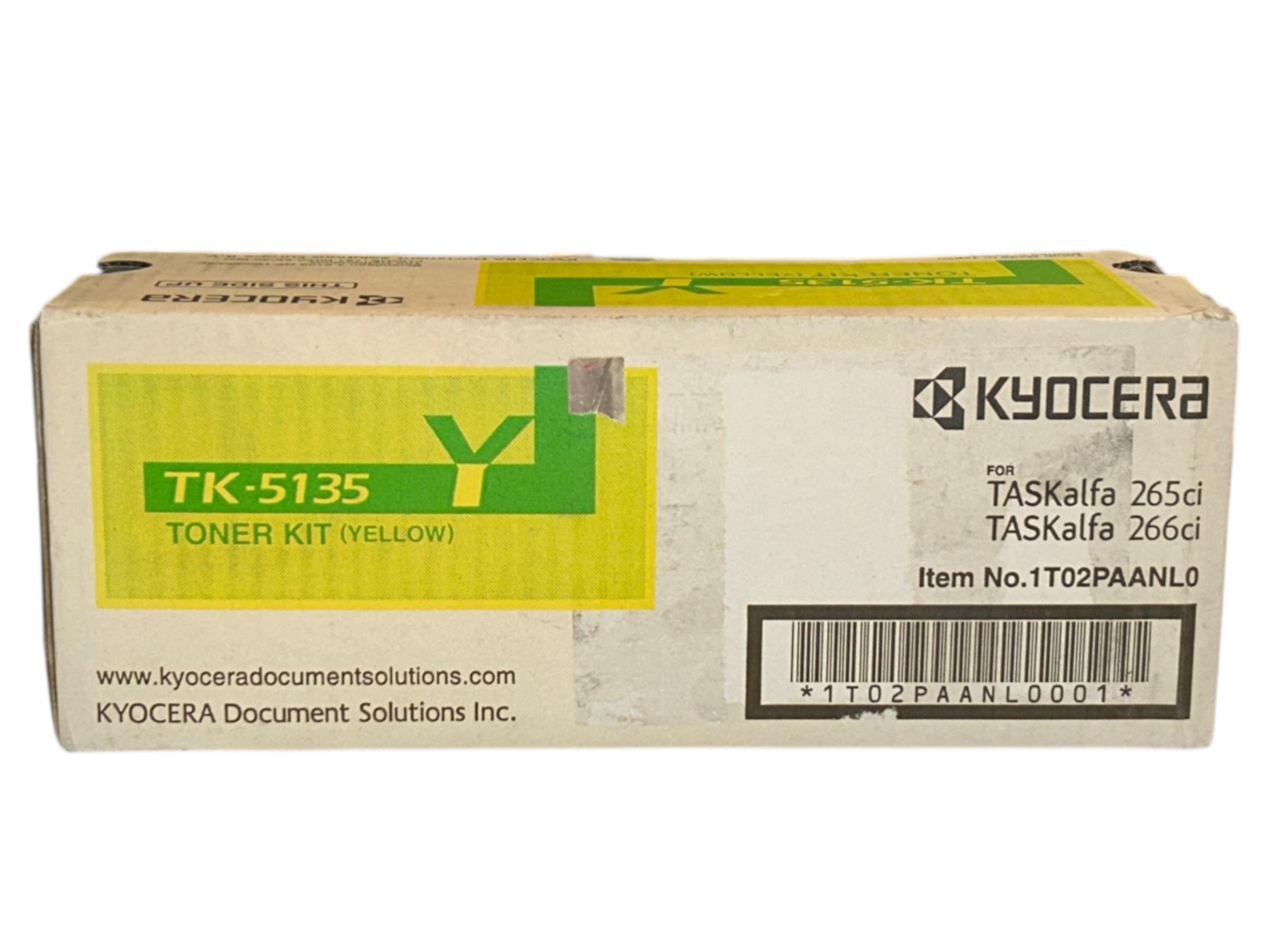 Kyocera Mita TK-5135 Orijinal Sarı Toner TasKalfa -265ci -266ci