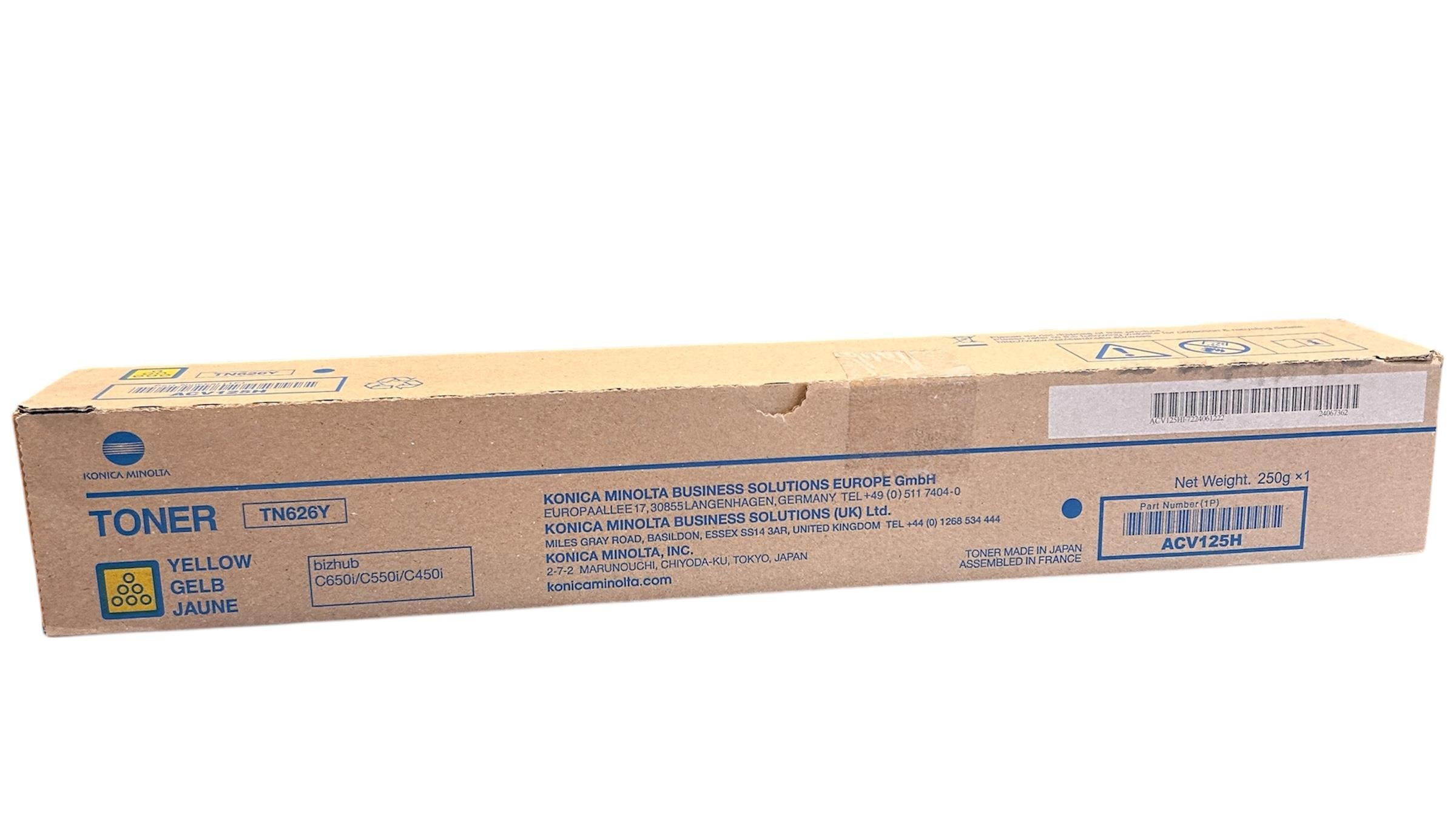 Minolta TN-626 Orijinal Sarı Lower Toner Bizhub C450i C550i C650i ACV125H