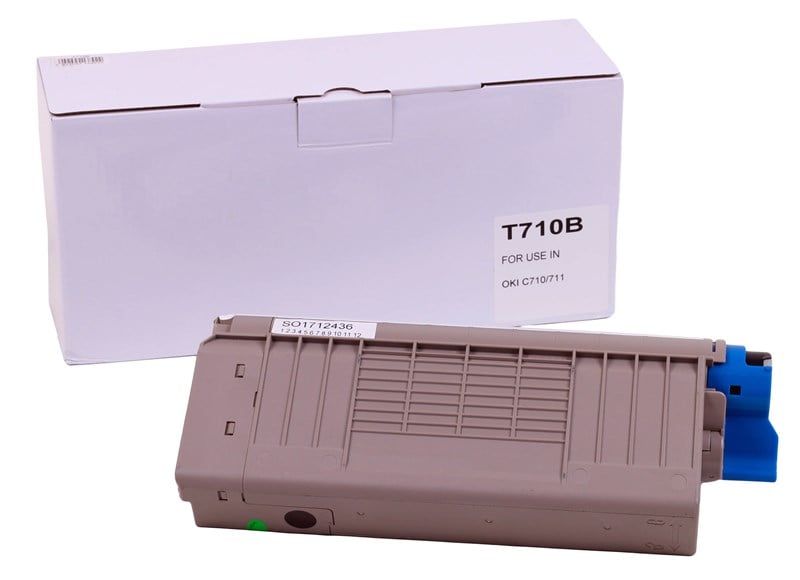 Oki C710B Siyah Muadil Toner C711 (11000 Sayfa)