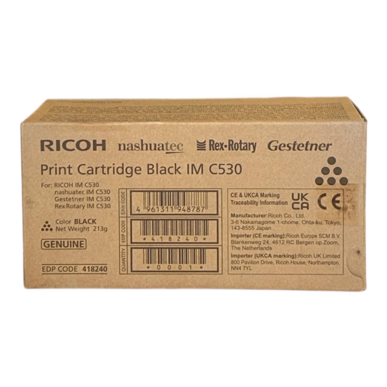 Ricoh IM C530 Orijinal Siyah Toner 418240