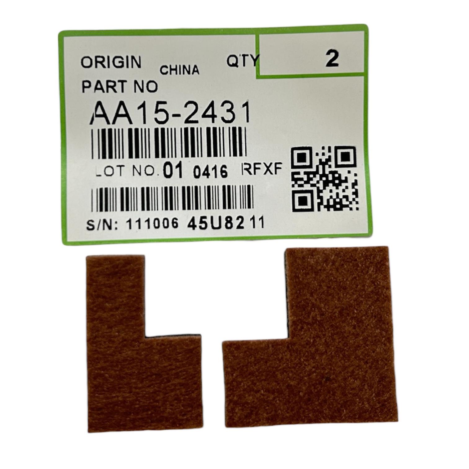 Ricoh MP 7500 Smart Aficio 2060 2075 Drum Seal  Front AA152431 Rear A2943572