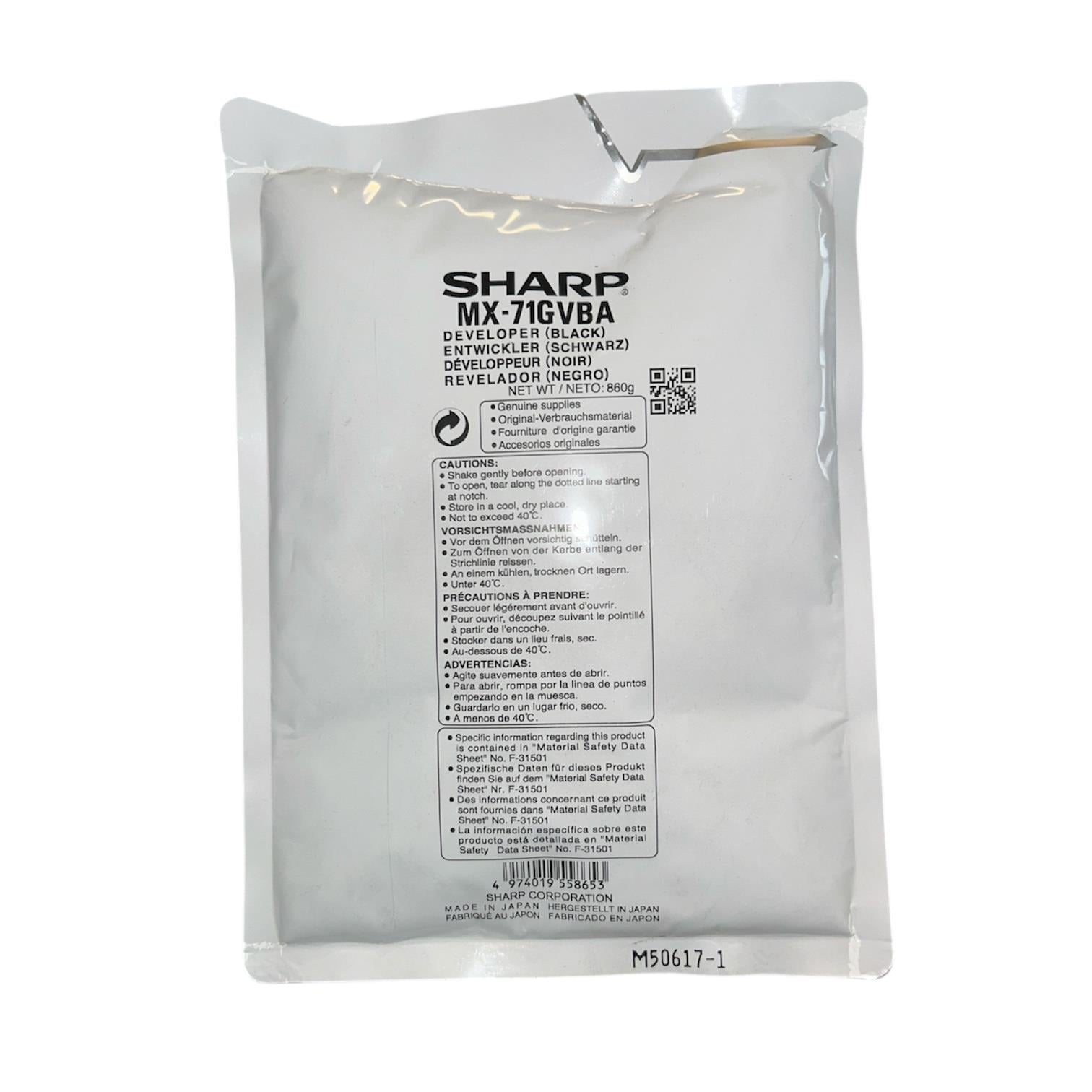 Sharp MX 71GVBA Orjinal Siyah Developer MX-6201N MX-7201N