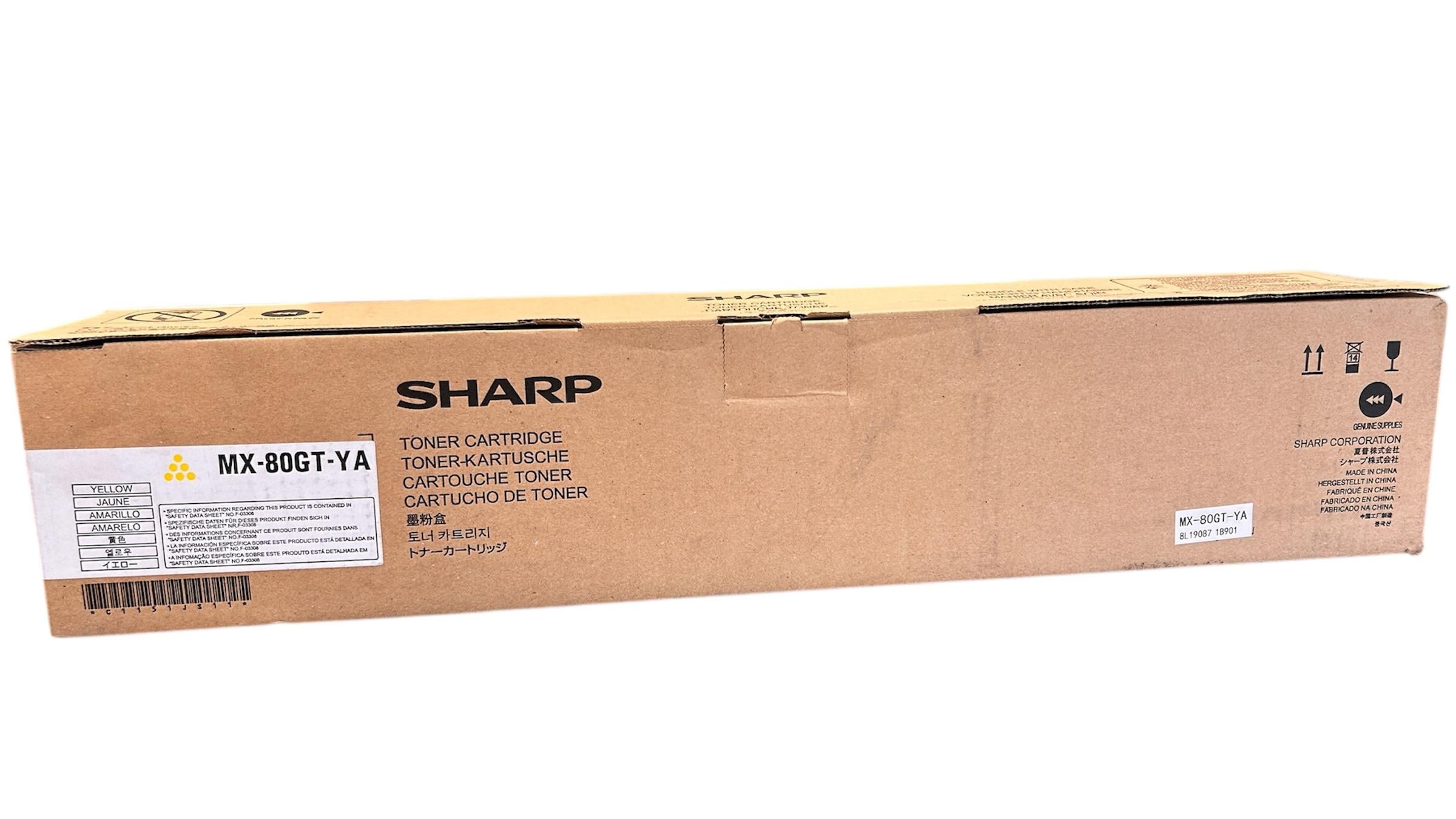 Sharp MX-80GT-YA Orijinal Sarı Toner MX-7081 MX-8081