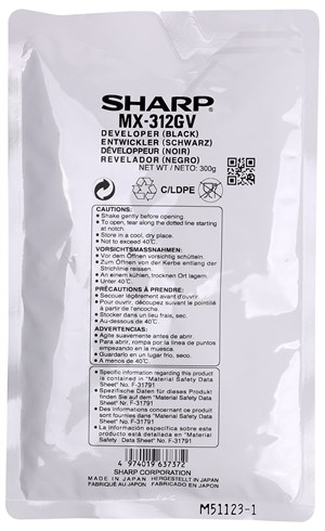 Sharp MX-312GV Orjinal Developer MX-M260-M310-M314-M354-AR5731