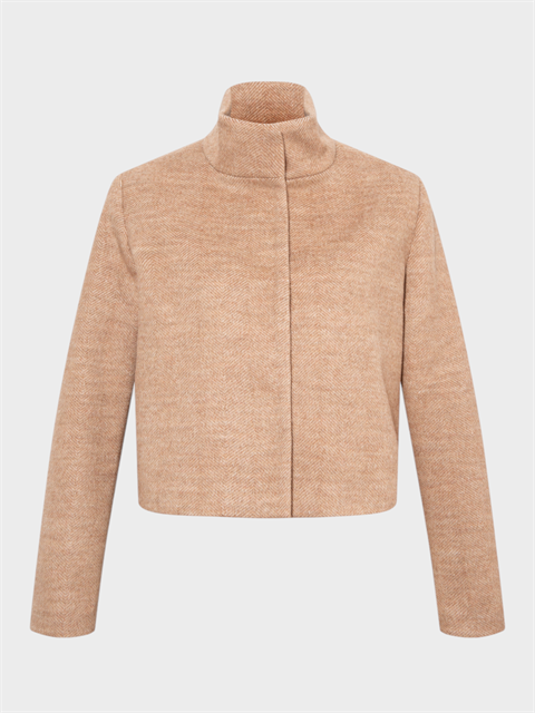 Kaşe Kısa Ceket - Bej