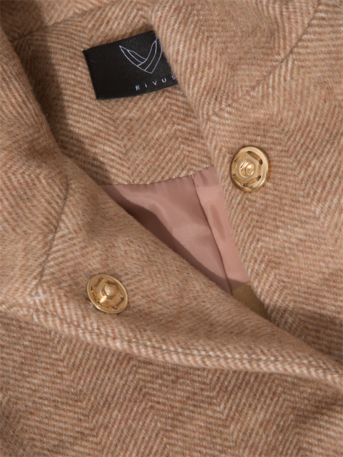 Kaşe Kısa Ceket - Bej