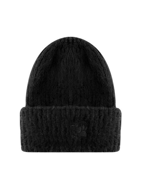 Nakış Detaylı Fitilli Triko Bere - Siyah