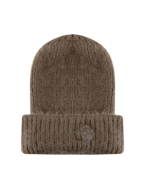 Nakış Detaylı Fitilli Triko Bere - Haki