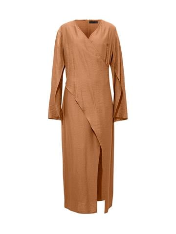 Anvelop Rahat Kesim Elbise - Camel