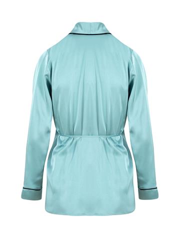 Anvelop Kapama Saten Pijama Ceket - Mint Yeşil