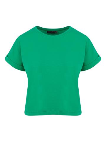 Bisiklet Yaka Basic T-Shirt - Yeşil