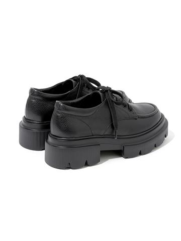 Bağcıklı Deri Loafer - Siyah