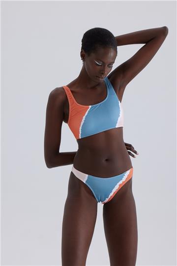 Batik Rengi Yüzücü Bikini Takımı - Mavi