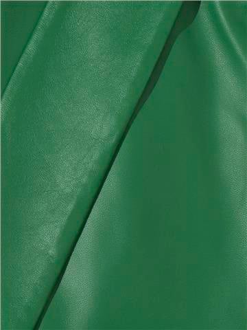 Bel Detaylı Deri Etek - Yeşil