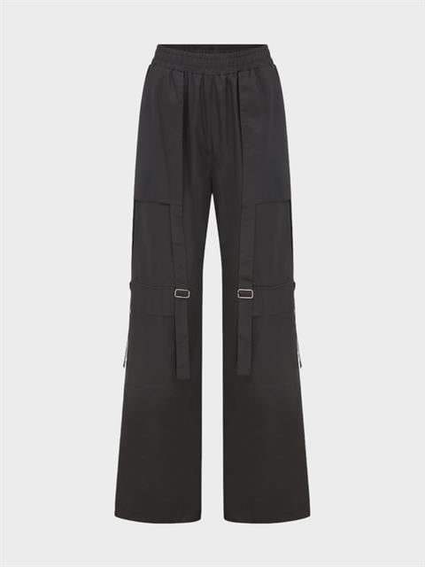 Beli Lastikli Cep Detaylı Kanvas Kargo Pantolon - Antrasit 