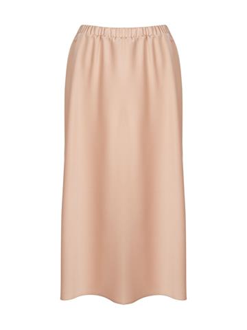 Beli Lastikli Midi Boy Saten Etek - Bej