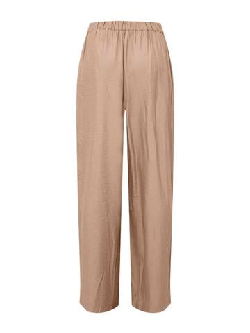 Beli Lastikli Rahat Kesim Bol Paça Pantolon - Bej