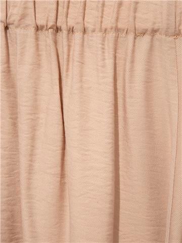 Beli Lastikli Rahat Kesim Bol Paça Pantolon - Bej