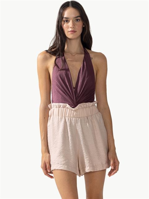 Beli Lastikli Rahat Kesim Şort - Bej