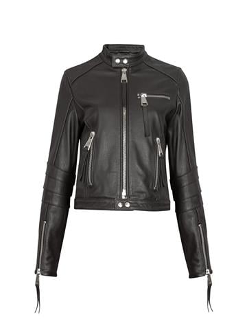 Biker Deri Ceket - Siyah