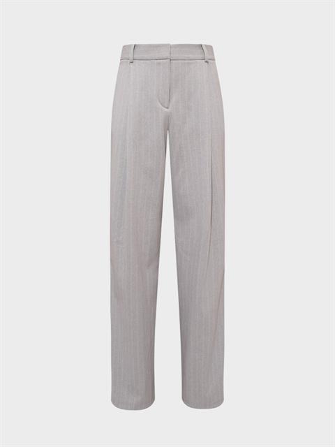 Bol Paça Palazzo Pantolon - Gri Çizgili