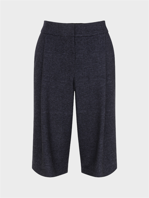 Çizgili Bermuda Şort - Lacivert