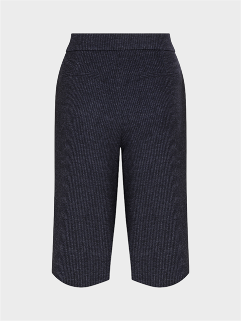 Çizgili Bermuda Şort - Lacivert