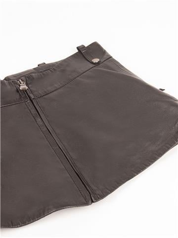 Deri Korse Büstiyer - Siyah