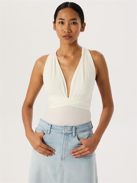 Derin Dekolteli İkonik Body - Ekru