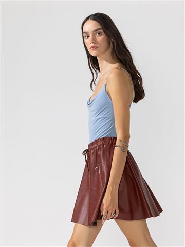 İp Askılı Degaje Yaka Body - Mavi