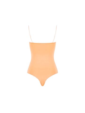 İp Askılı Degaje Yaka Body - Turuncu