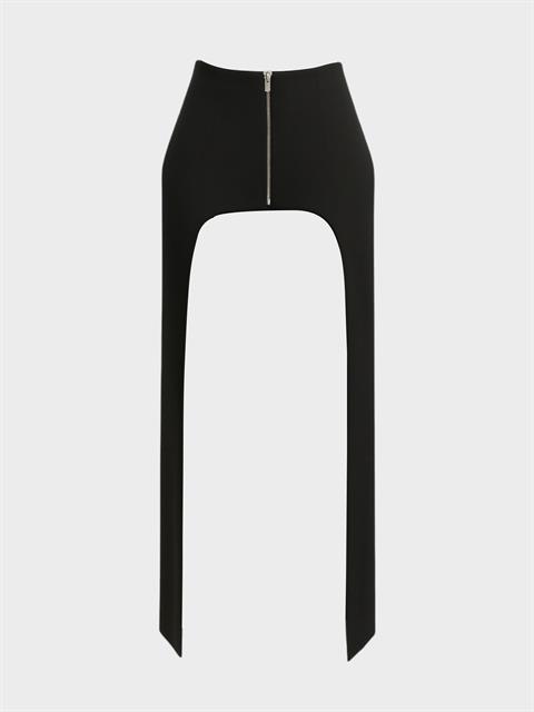 Çok Yönlü Modüler Aksesuarlı Düz Paça Pantolon - Siyah