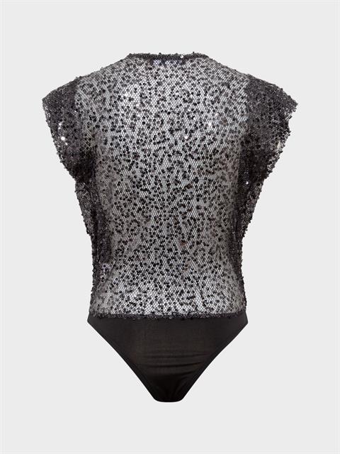 File Payet Kruvaze Kesim Kolsuz Alttan Çıtçıtlı Body - Siyah