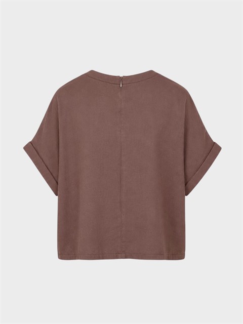 Modal Rahat Kesim T-shirt - Kahve