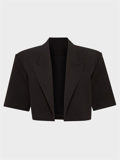 Modern Fit Kruvaze Ceket - Siyah