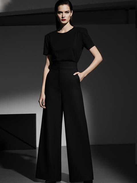 Ultra Yüksek Bel Culotte Pantolon - Siyah