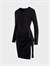 Drape Ve Fermuar Detaylı Elbise - Siyah
